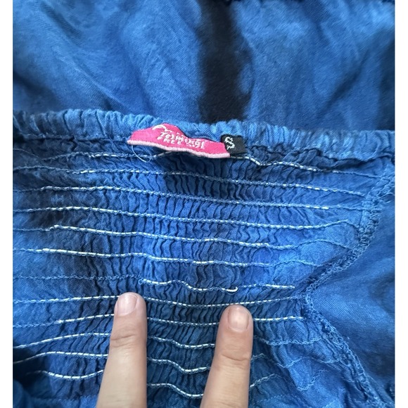 Fashion Terminal Dress Halter Smocked Boho Fairy Festival Embroidered Beachy SM - Picture 16 of 16